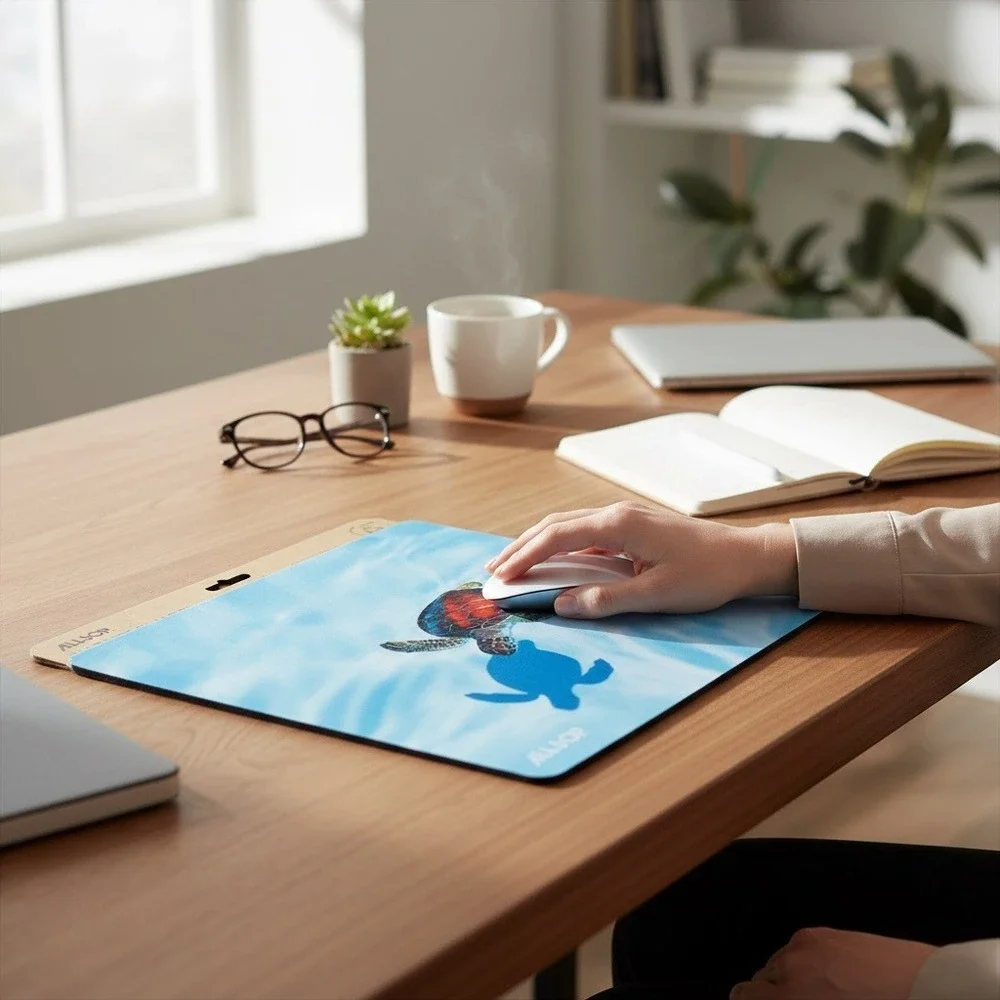 Allsop Naturesmart Mouse Pad Turtle Design Soft Non-Skid Base 8.5‎ in X 8 in